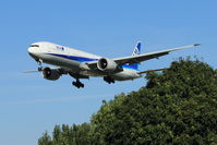 JA787A @ EGLL - 2010 Boeing 777-381ER, c/n: 37949 of ANA about to land at LHR - by Terry Fletcher