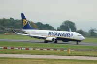 EI-ESP @ EGCC - Ryanair Boeing737-BAS Landing at Manchester - by David Burrell