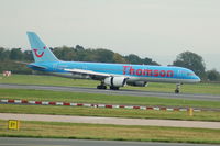 G-OOBJ @ EGCC - Thomson Boeing 757 2B7 - by David Burrell