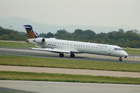 D-ACNU @ EGCC - Eurowings Bombardier Canadair CRJ-900NG taxiing Manchester - by David Burrell