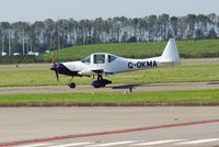 G-OKMA @ EHLE - Heading to the runway at Lelystad Airport for take off. - by Jan Bekker