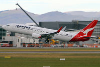 ZK-ZQE @ NZCH - away to SYD as QF046 - by Bill Mallinson