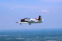 N303NA - Flying over the Chicago area, seen from the turret position of a TBM-3