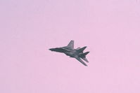 162927 @ KDPA - Air show demonstration.
35mm slide with bad developing - by Glenn E. Chatfield