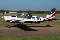 N676EV @ KVTA - Arriving at the EAA fly-in - Newark, Ohio