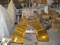 N3057K - Two coats of epoxy varnish. Flap ready for cover - by Ken Kinsler