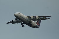 OO-DWG @ EGCC - Brussels Airlines British Aerospace RJ100 on approach to Manchester Airport. - by David Burrell