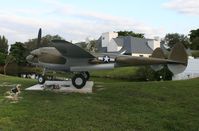 42-03993 @ MIA - If anyone has any info on this bird, please let me know so I can build a real profile.  I was told by someone that this was not a real plane - this plane is located at the 94th Aero Squadron Restaurant by Miami International Airport - by Florida Metal