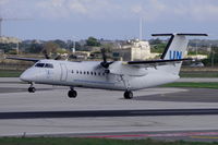 9H-AFD @ LMML - Dash8 9H-AFD performing a United Nations Humanitarian Flight from Libya. - by raymond