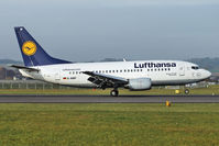 D-ABIP @ LOWL - Lufthansa Boeing B737-530 landing in LOWL/LNZ (first picture with my new SONY A77 !) - by Janos Palvoelgyi
