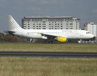EC-KRH @ LFPG - named Vueling Me Softly, Y180, when delivered in 2008, Romeo-Hotel was leased by ILFC which sold the aircraft to Macquarie Air Finance in 2010. - by Alain Durand