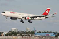 HB-JHE @ MIA - Swiss A330 - by Florida Metal