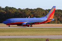 N285WN @ ORF - Southwest Airlines N285WN (FLT SWA1624) rolling out on RWY 5 after arrival from Chicago Midway Int'l (KMDW). - by Dean Heald