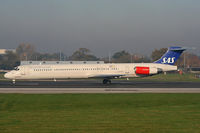 LN-RML @ EGCC - Scandinavian Airlines - by Chris Hall