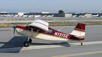 N131SE @ KSQL - Locally-based 2006 American Champion Aircraft 8GCBC running-up engine @ San Carlos, CA - by Steve Nation