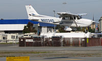 N6034D @ KSQL - Locally-based Diamond Air Ventures 2006 Cessna 172S on final to San Carlos, CA - by Steve Nation