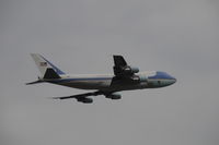 82-8000 @ YPDN - Air Force One taking off from runway 29 Darwin, Australia - by Jim Burrow