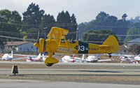 N74031 @ KWVI - Boeing PT-17BW (USAAC 41-25629) painted as US Navy N2S/413 yellow cs and green landing @ Watsonville Fly-In - by Steve Nation