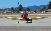 N29398 @ KWVI - Bright red  and yellow 1940 Culver LCA painted as NC29398 and taxiing (near head on) @ Watsonville Fly-In - by Steve Nation