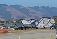 UNKNOWN @ KWVI - 2010 Watsonville Fly-In:VMA-513 AV-8B and HMM-268 CH-46Es on military display ramp - by Steve Nation