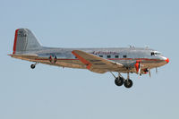 N17334 @ AFW - American Airlines' DC-3 landing at Alliance Airport - Fort Worth, TX - by Zane Adams