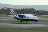 G-DRFC @ EGCC - Blue Islands ATR-42-300 taxiing Manchester Airport. - by David Burrell