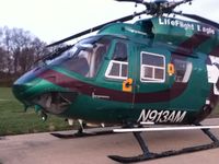 N913AM @ I73 - a helicopter at moraine