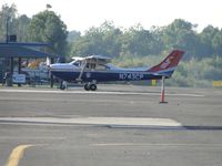 N743CP @ POC - Taxiing into transient parking area - by Helicopterfriend