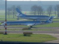 ES-ABC @ EHAM - The ES-ABC is ready for take off on runway 24
and the ES-ACB is taxi to this runway. - by Willem Goebel