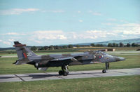 XX748 @ EGQS - Jaguar GR.1 of 226 Operational Conversion Unit taxying to the active runway at RAF Lossiemouth in the Summer of 1982. - by Peter Nicholson