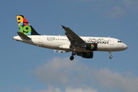 5A-ONI @ EBBR - Arrival of flight 8U924 to RWY 02 - by Daniel Vanderauwera