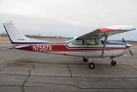 N7557X @ KAXN - Cessna R182 Skylane at the fuel pumps. - by Kreg Anderson