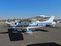 N1376S @ KTLR - Locally-based 1976 Cessna 182P with cowl panel removed @ Mefford Field (Tulare), CA - by Steve Nation
