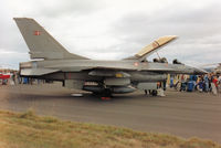ET-614 @ EGQL - Another view of the Royal Danish Air Force's Eskradille 730 F-16B on display at the 1994 RAF Leuchars Airshow. - by Peter Nicholson