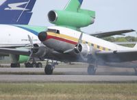 N705GB @ OPF - Smokey start up for DC-3 - by Florida Metal