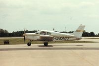 N55867 @ OKK - A vintage picture from 1990 showing the tip of the VOR in back of the Cherokee. - by IndyPilot63