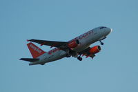 G-EZBA @ EGCC - Easyjet Airbus A319 Taking off Manchester Airport - by David Burrell