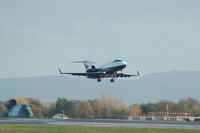 G-URRU @ EGCC - Bombardier CL-600-2B16 Taking Off Manchester Airport. - by David Burrell