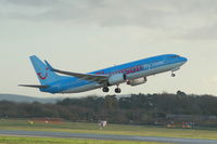 G-FDZD @ EGCC - Thomson G-FDZD Boeing 737-8K5 Taking Off Manchester Airport. - by David Burrell