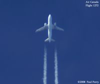 UNKNOWN @ NONE - An Air Canada A319 headed south over North Carolina - by Paul Perry