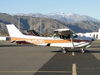 N9453D @ POC - Tied down and parked in transient parking - by Helicopterfriend