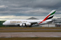 A6-EDS @ EGCC - A6-EDS arriving on its first vist to Manchester on the lunch time EK17 service - by philip globe