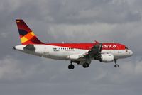 N618MX @ MIA - Ex Mexicana now Avianca A319 landing 9 - by Florida Metal