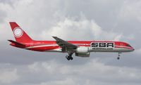 YV304T @ MIA - Santa Barbara 757 landing Runway 9 from Caracas Venezuela - by Florida Metal