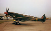 TE184 - Spitfire LF.XV1e of the RAF Finningley Aircraft Collection on display at the 1968 Battle of Britain Airshow. - by Peter Nicholson