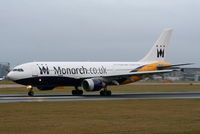 G-MONS @ EGCC - in the new Monarch colour scheme - by Chris Hall