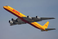 N804DH @ LAX - DHL Airways N804DH (FLT DHL532) climbing out from RWY 25R en route to San Francisco Int'l (KSFO).