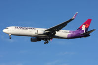 N580HA @ LAS - Hawaiian Airlines N580HA (FLT HAL6) from Honolulu Int'l (PHNL) on short final to RWY 25L.