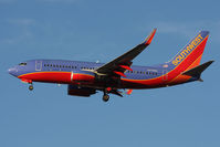 N278WN @ LAS - Southwest Airlines N278WN on short final to RWY 25L. - by Dean Heald