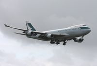 B-LIF @ MIA - First opportunity to get Cathay Cargo landing on 9 by El Dorado as it usually arrives right before sunrise - but it was raining today - by Florida Metal